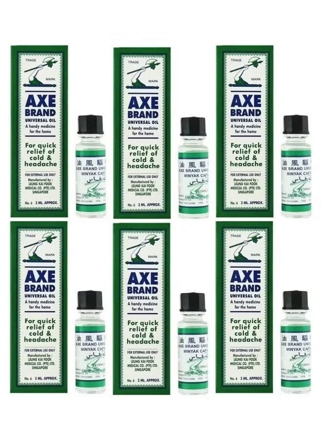 اكس براند أكس زيت يونيفيرسال لسرعة تخفيف نزلات البرد والصداع 6 قطع سعة 3 مل - Image 1