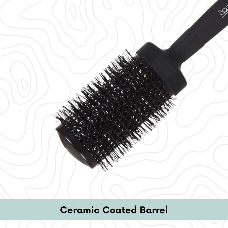Scarlet Line Professional Extra Large Hot Curling Brush Round Brush for Blow Drying Roller Brush for Hair Styling Drying for Men Women Black 53 mm - Image 4