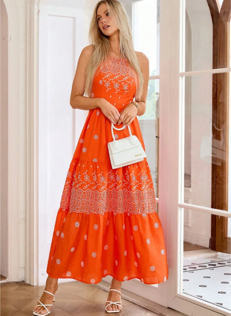 SIMPLEE Women's Summer Elegant DressLight & Comfortable Lightweight Cotton Blend Perfect for Outings