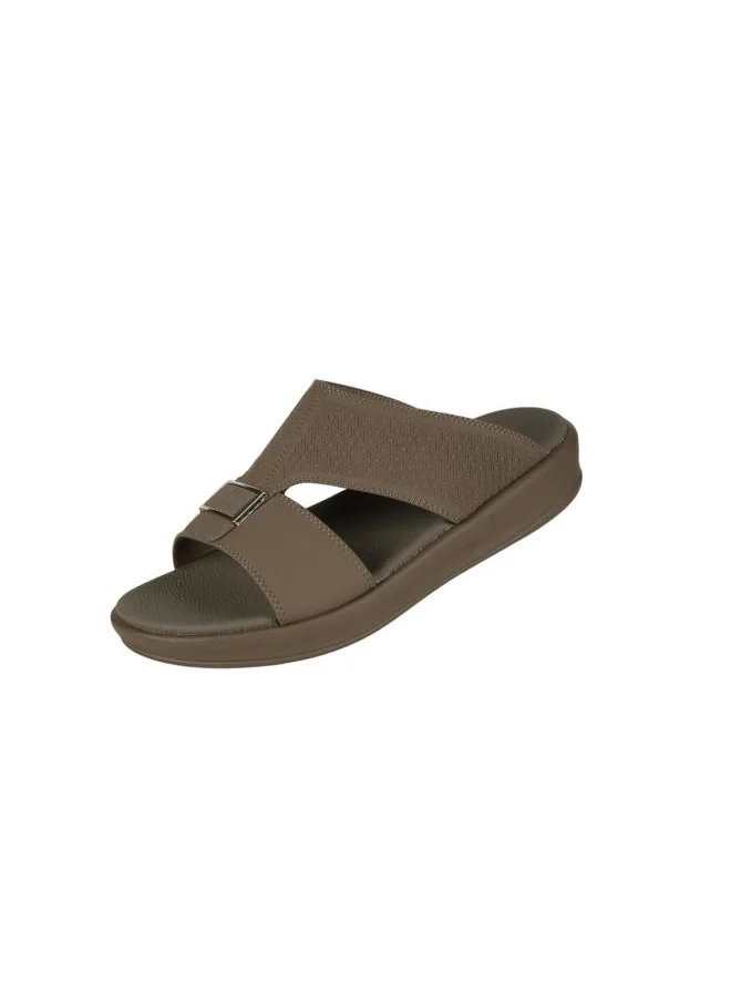 barjeel uno 008-3709 Barjeel Uno Mens Arabic Sandals 6878-M124 Olive