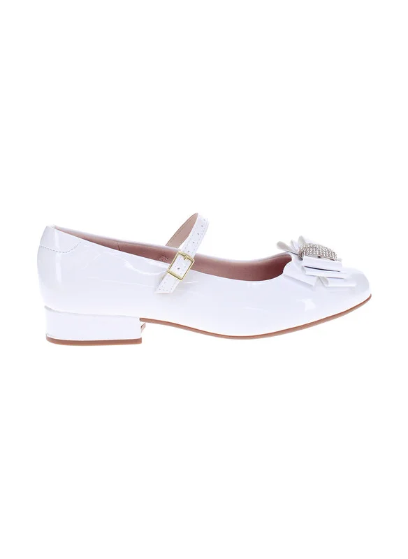 موليكينها Molekinha Pre Teen Girls Closed/Flat Shoes White | Made In Brazil