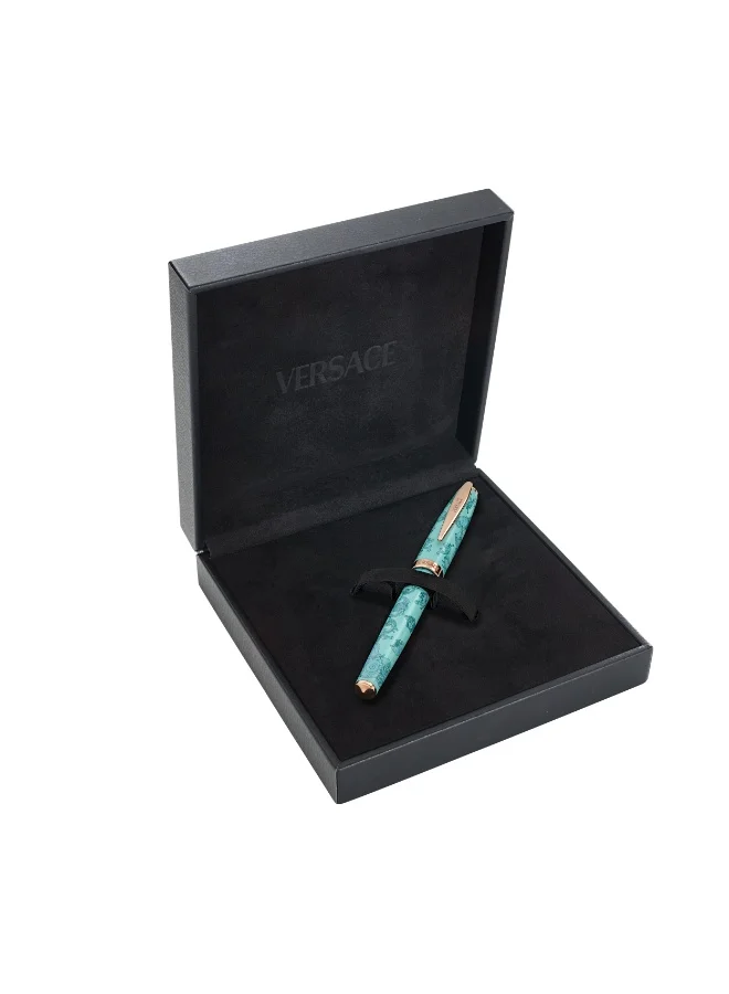 VERSACE Light Blue Roller Pen and Notebook Set