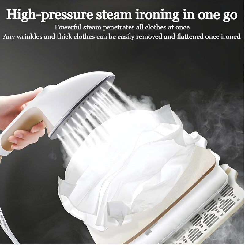 ROSSMANN Rossmann Garment Steamer 2400 Watts Ultra High Pressure Steam Auto Steam StartStop Large Moveable Board 7 Level Digital Control Large 2 Liter Tank Horizontal Vertical Use Gold  - Image 5