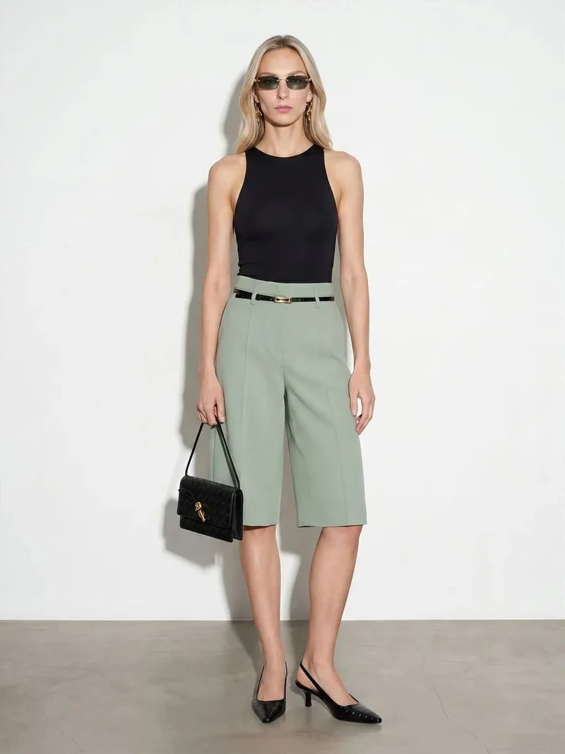 ديلفين Dilvin Slim-Fit Halter Neck Jersey Bodysuit