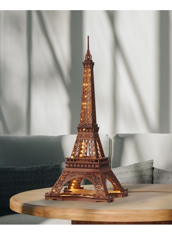 RoWood Eiffel Tower,3D Puzzle Model Kits For Adults,Diy 3D Wooden Puzzles For Adults,Builing Set With Led,Home Decoration Festival Gift Idea  - Image 2