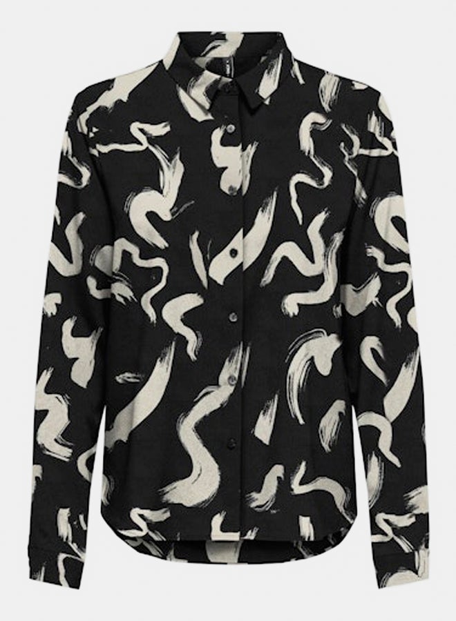 ONLY ONLY Womens Nova Life Elite Longsleeve Lynne AOP Shirt  - Image 1