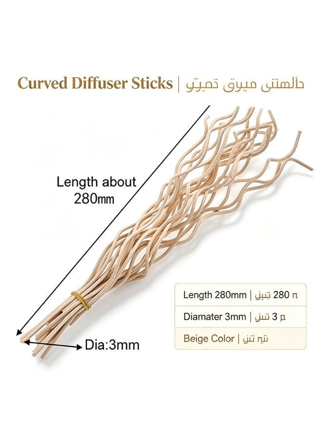 أغصان الصفصاف المجعد الطبيعية المجففة، أغصان زخرفية للمزهريات والناشرات، بيج بني أسود - Image 3