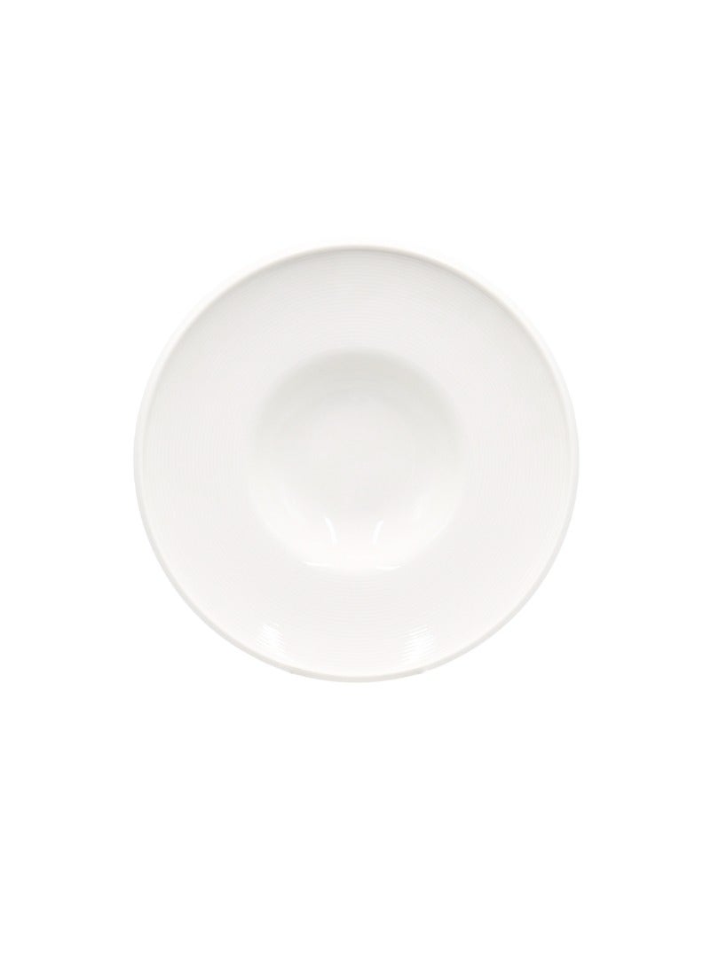 AJ طبق عميق 12 بوصة - أدوات مائدة خزفية بيضاء كلاسيكية مثالية للأطباق ذات الصلصات | متين، سهل التنظيف ومثالي للمقاهي والمطاعم والاستخدام المنزلي - Image 1