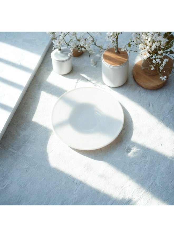 AJ طبق عميق 12 بوصة - أدوات مائدة خزفية بيضاء كلاسيكية مثالية للأطباق ذات الصلصات | متين، سهل التنظيف ومثالي للمقاهي والمطاعم والاستخدام المنزلي - Image 3