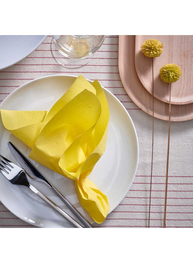 Zaboon Paper Napkin, Yellow, 40X40 Cm - Image 3