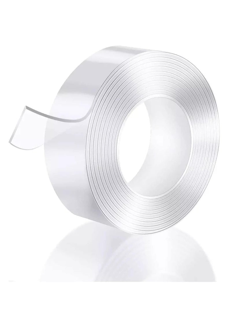 Rwnq Double-Sided Acrylic Magic Tape - Washable and Reusable - 5 Meters  - Image 1