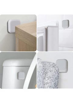 Oasisgalore 6 Pack Square Door Stoppers with Strong Adhesive, White/Gray/Black, Rubber Furniture Protectors  - Image 4