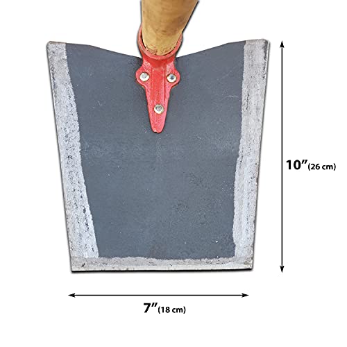 TAD SOLID TAD Iron Spade with 36 Inch Wooden Handle | 7 x 10 Inch Blade | Hand Tool for Digging, Soil Work and Gardening - Image 4