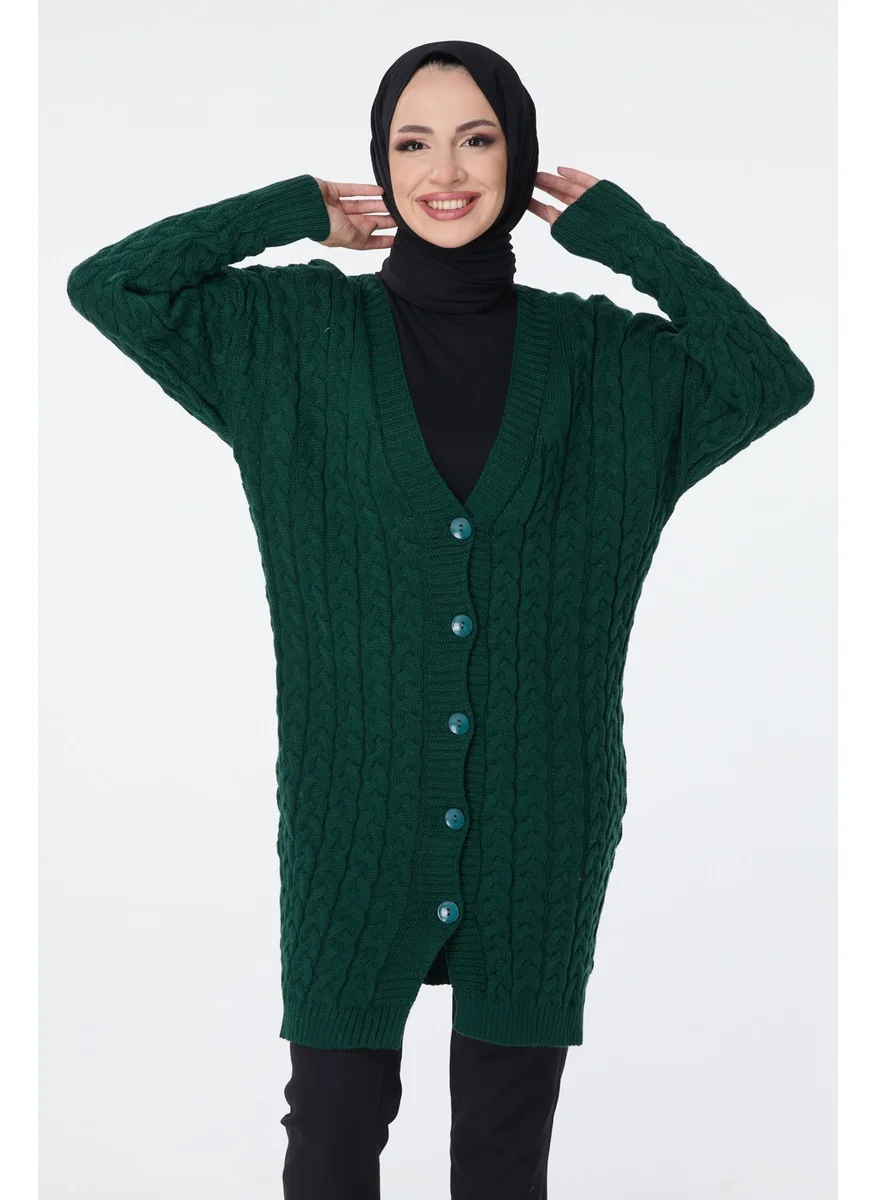 Tofisa 23703-ZUMRUT Knitwear Cardigan
