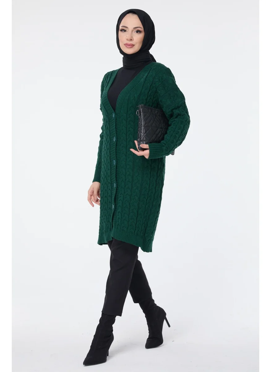 Tofisa 23703-ZUMRUT Knitwear Cardigan