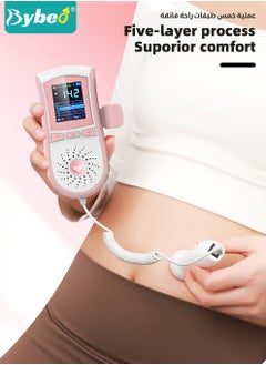 Bybeo Baby Fetal Doppler, Fetal Heart Rate Monitor, Ultrasound Heart Rate Detector, Probe Prenatal Baby Fetal Heartrate Monitor, Home Doppler Meter with LCD Display with 2 PCS Monitor Belt  - Image 4