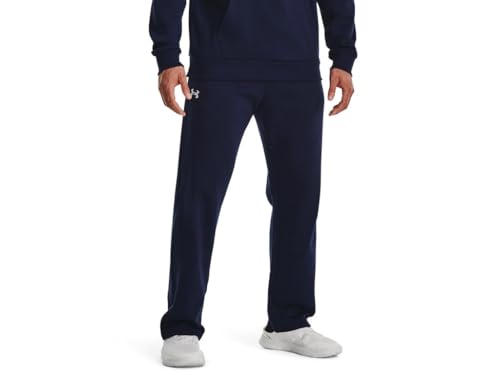 Under Armour Men's Rival Fleece Pants, (410) Midnight Navy / / White, XX-Large - Image 1