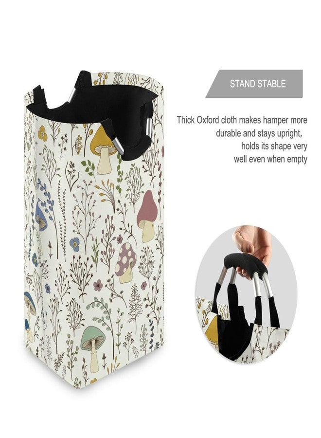 YETTASBIN Mushroom Laundry Hamper, Waterproof Foldable Laundry Basket Large Dirty Clothes Toys Storage Basket with Handle for Bathroom, Bedroom, Laundry Room, Playroom - Image 3