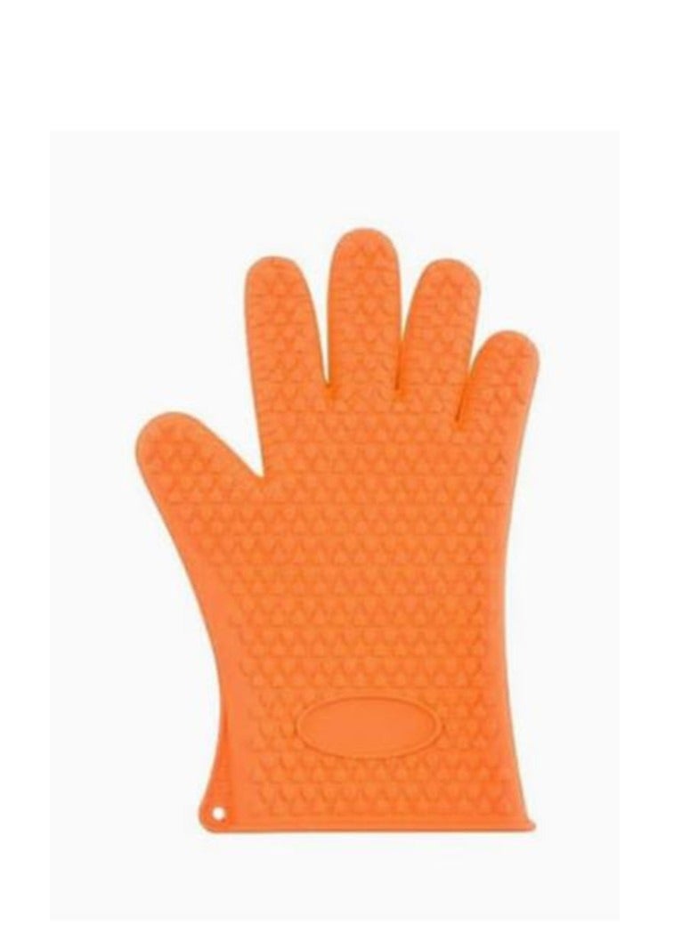 Silicone Cleaning Gloves Orange - Image 2