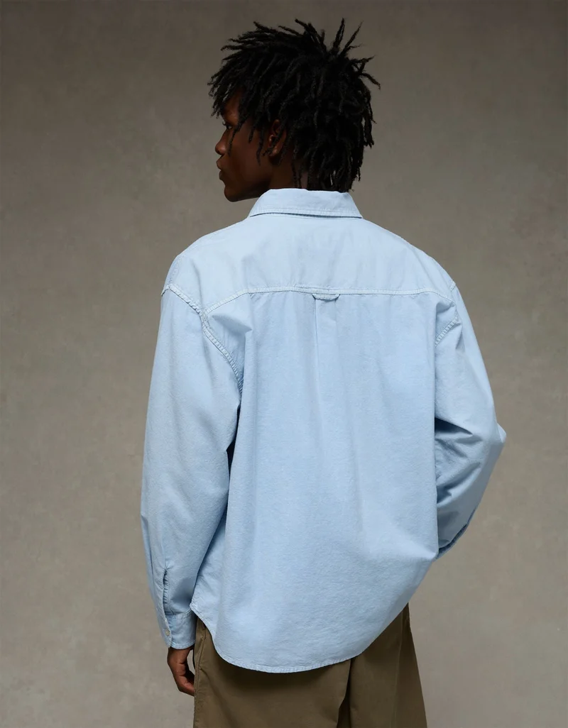 American Eagle  AE Everyday Relaxed Fit Oxford Shirt for Men | Best Price UAE