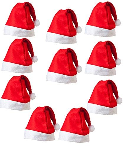Evisha 6 Pcs Christmas Caps Santa Caps Charistmas caps For Tree Decoration X-Mass Caps Hats Santa Caps Santa Claus Caps - Image 2