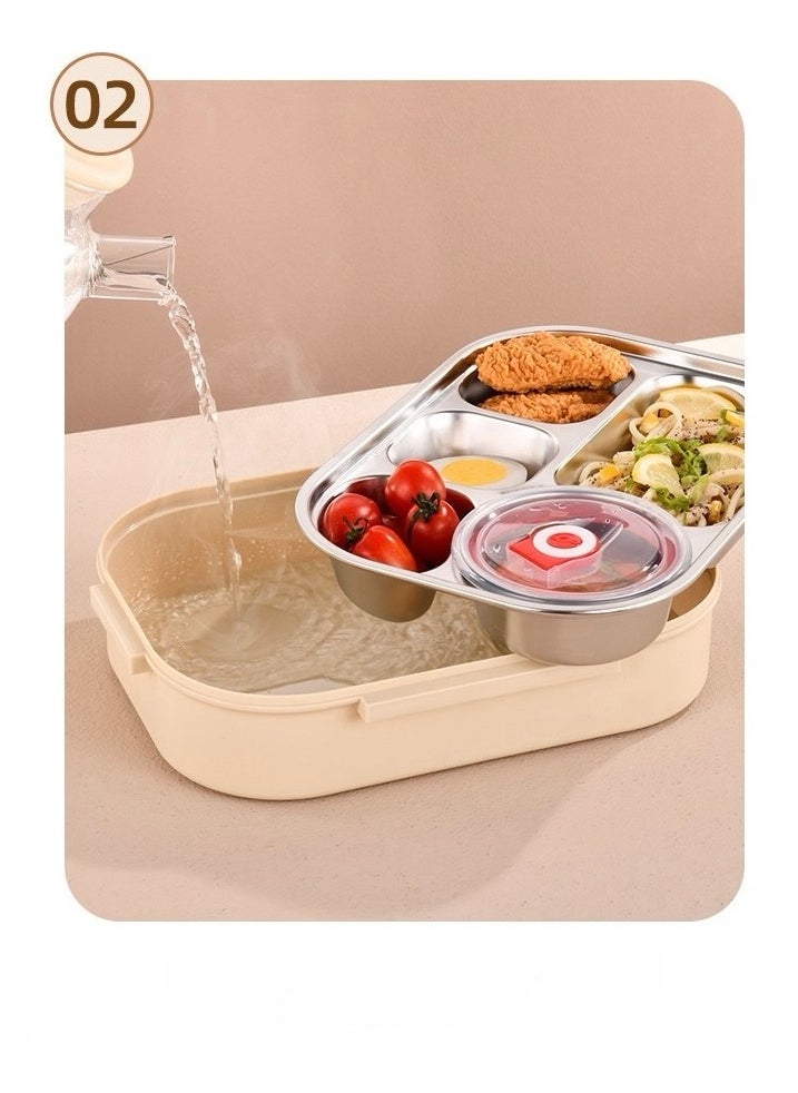 Generic - Ultimate Stainless Steel Lunch Box Boss Leak-Proof Microwave Safe Soup Bowl FREE Thermal Insulated Bag & Utensils - Image 1