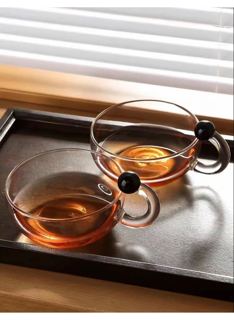 Classic Teapot Set with Removable Infuser and 3 Cups, Stovetop Safe (600ml)  - Image 5