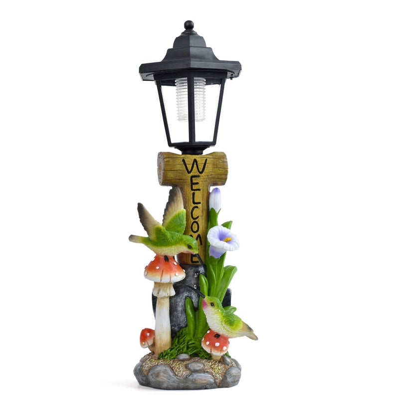 Rural Creative Hummingbird Solar Outdoor Light Statue for Villa Balcony Garden Decor Lamp - Image 2