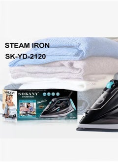 sokany Steam Iron with Non Stick Soleplate Self Clean Function  - Image 4