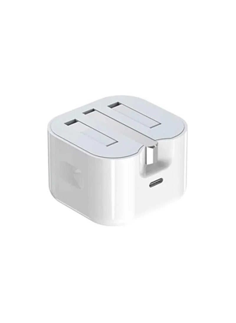 general White wall plug with Type C port compatible with Apple and Android devices - Image 2