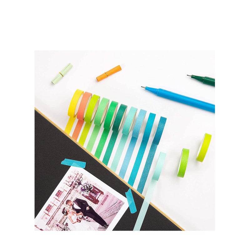 SOLARAE Washi Tape Set, Colored Decorative Masking Tapes, 40 Rolls Painters Tape, Art Supplies for Kids Children and Gifts Warpping - Image 3