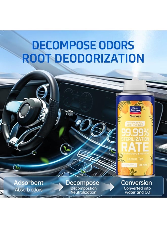 Glodway Car Air Refresher Spray, Odor Eliminator with Lemon Tea Scent, 150 ml - Image 5