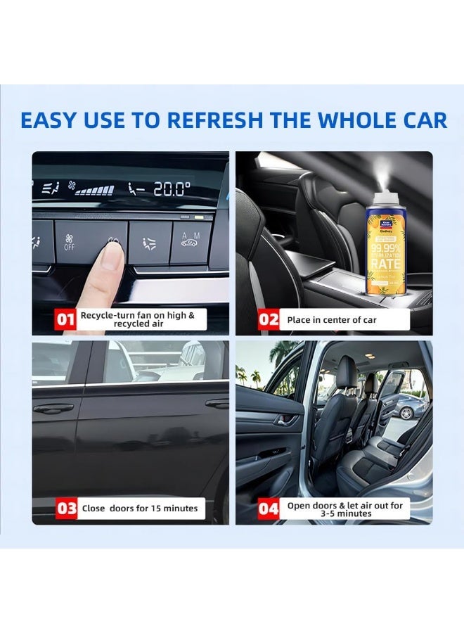 Glodway Car Air Refresher Spray, Odor Eliminator with Lemon Tea Scent, 150 ml - Image 3