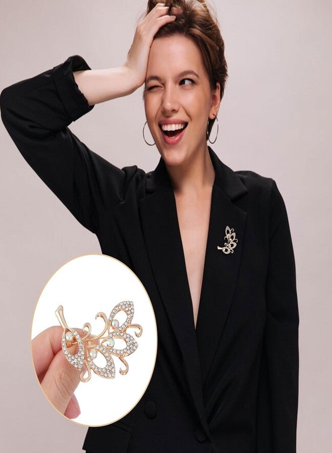 Andibro 4 Pcs Brooches for Women, Simulated Crystal Pearl Rhinestone Brooch Pin Stylish Brooches and Lapel Pins for Bridal Wedding - Image 4