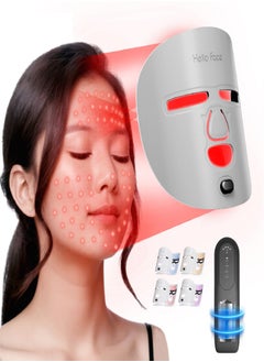 Generic Light Therapy Mask Wireless Near Infrared and Red Light Therapy Mask Intense Anti-Aging Professional LED Ultra-Light Mask (Gray)  - Image 1