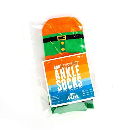 Gone For a Run Athletic Ankle Running Socks | Woven Low Cut | Leprechaun - Image 4