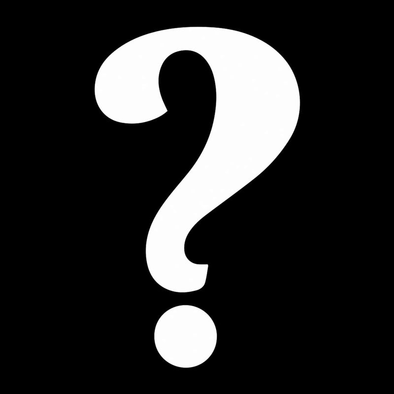 EvolveFISH Question Mark Weatherproof Vinyl Decal White5