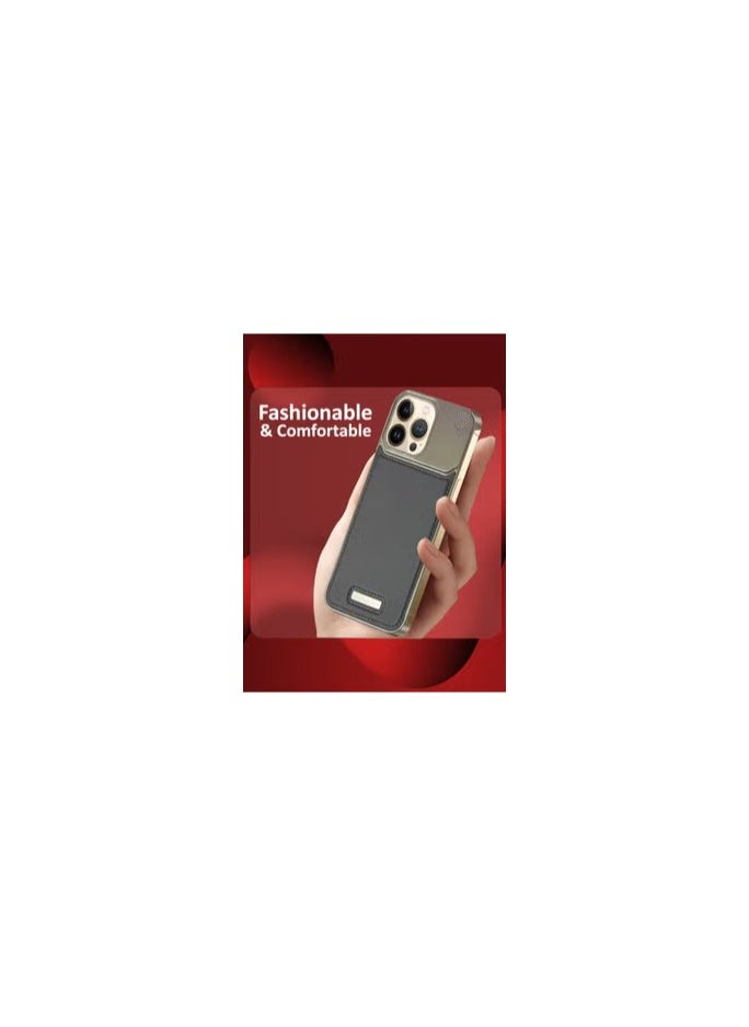 CATANES iPhone 13 Pro Max 2 Pack Case Leather Metal Design, Slim Lightweight Minimalist Cover,1 Case 1 Screen Protector  - Image 2