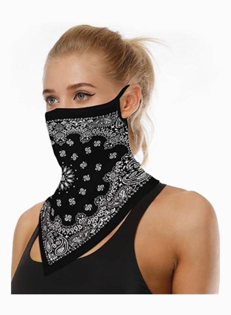 Y&D Earloop Mask, SYOSI Foldable Bandanas Face Mask Men Women, Neck Gaiter UV Sun Triangle Cycling Outdoor Sunscreen Windproof for Dust Outdoors Sports  - Image 3