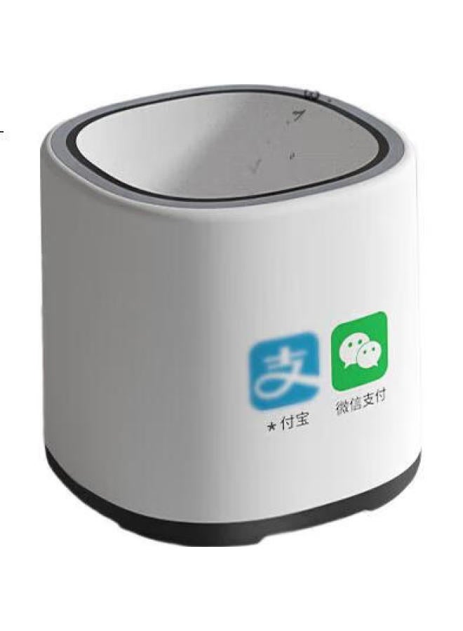 Nteumm Voice-Announcing Qr Code Scanner Box, Supermarket Restaurant Hospital Pharmacy Medical Card Scanner, Mobile Wechat Payment Collection Small White Box Qr Code Scanner H1 - Image 1