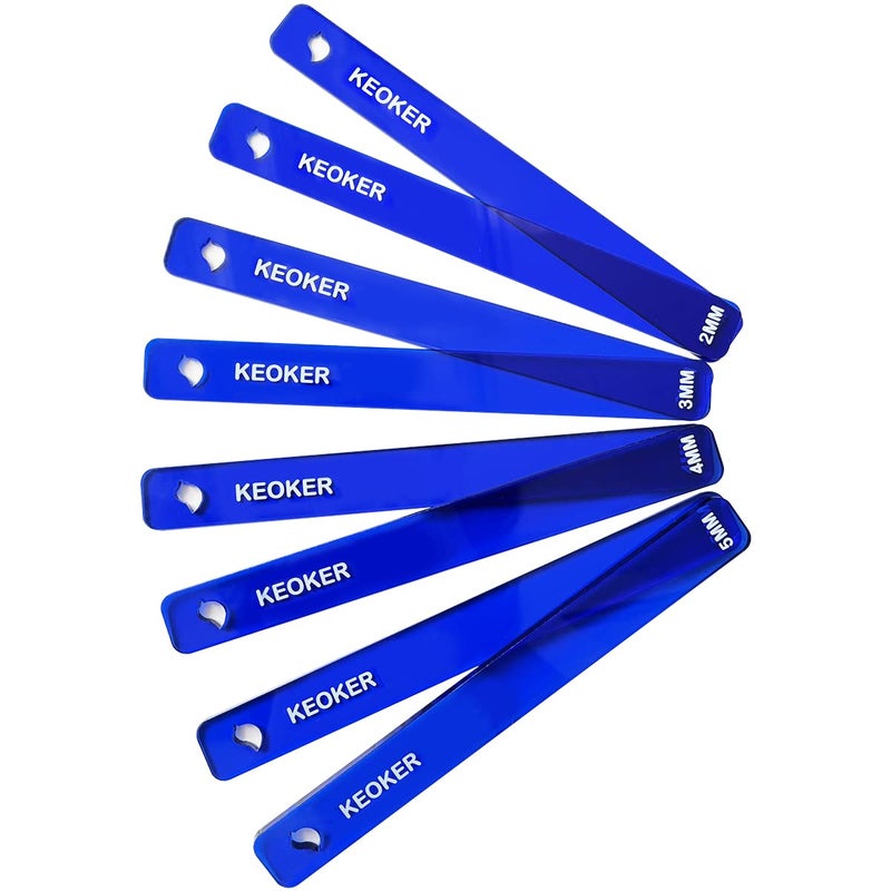 Keoker مجموعة دليل عمق الطين البوليمري KEOKER 4 أحجام لمقياس سمك الأسطوانة