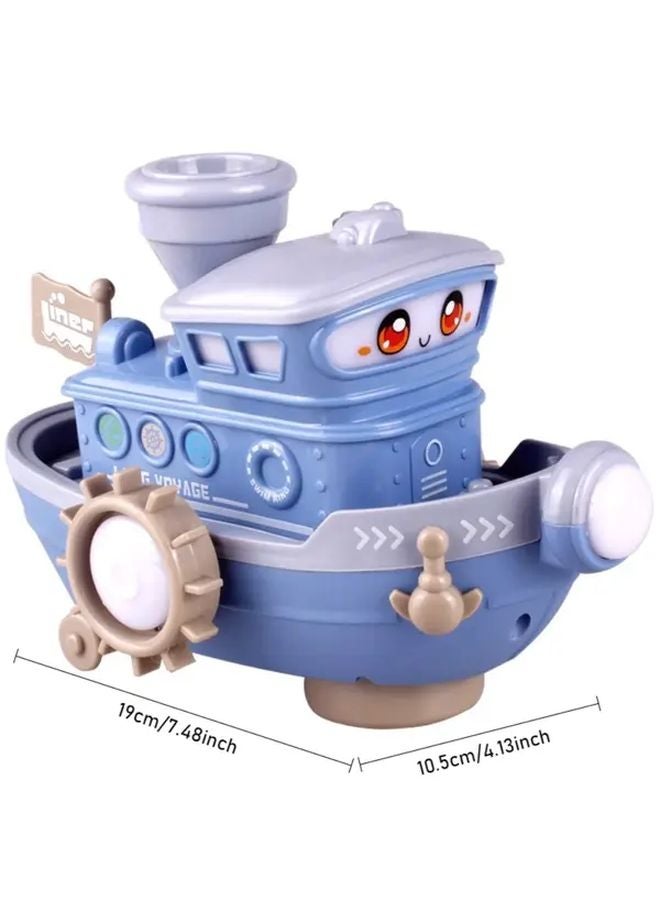Electric Steamboat Model With Universal Wheels Spray Light Sound For Christmas Halloween Gifts Random Color - Image 3