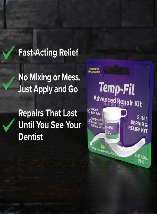 Dentemp Temp-Fil Advanced Repair Kit, 2-in-1 Repair & Relief Kit for Lost Fillings, Loose Caps & Crowns – Instant Relief, 14+ Long-Lasting Repairs, 2.64g (Packaging May Vary - Image 4