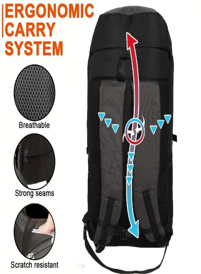 Impulse Rucksack Bags 55 Litres Travel Bag For Men Tourist Bag For Travel 3 Compartment Backpack For Hiking Trekking Bag For Men Camping Air 55 With 1 Year Warranty, Black - Image 3