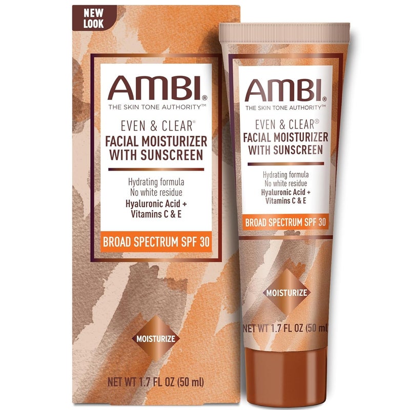 Ambi Even & Clear Facial Moisturizer with Sunscreen SPF 30, 1.7 Ounce - Image 1