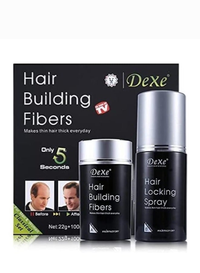 Dexe Hair Building Fibers With Hair Locking Spray Set - Image 1