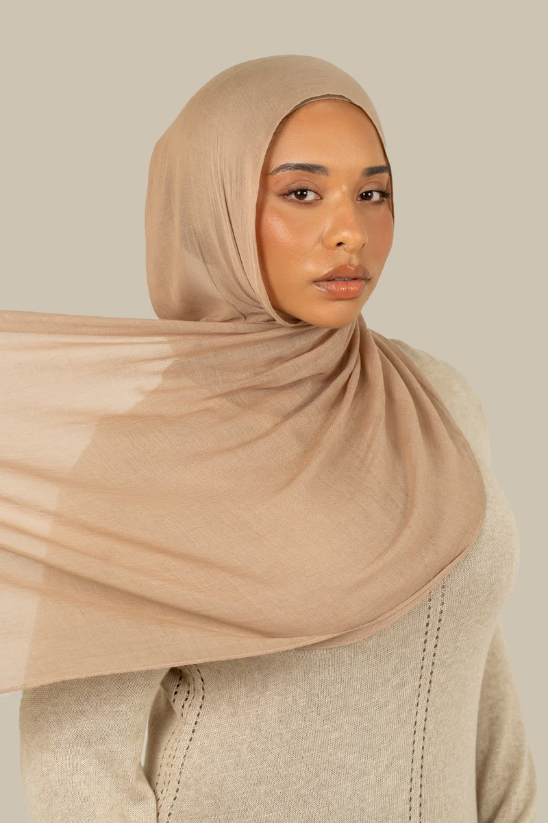 silqrose  Warm Sand Cotton Modal Hijab - Maxi for Women | Best Price UAE