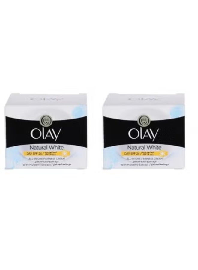 Olay 2 pieces natural white cream 50 ml all in 1 DAY - Image 1