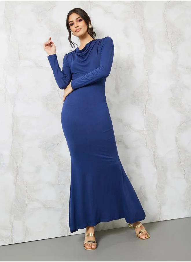 ستايلي Cowl Neck Sheath Maxi Dress