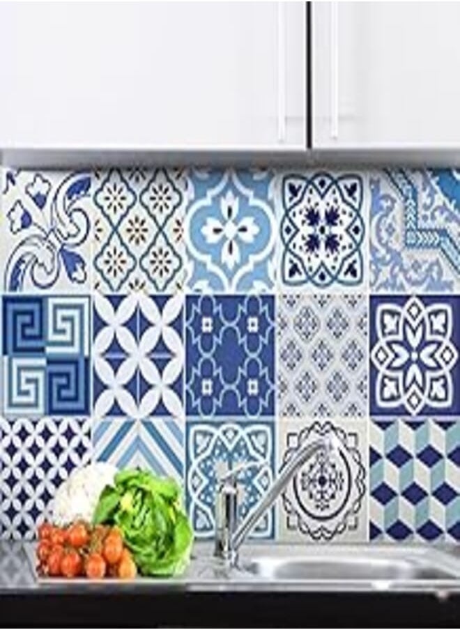 Generic Decorative Wall Tiles (30 Pieces, Blue, 20x20cm) 